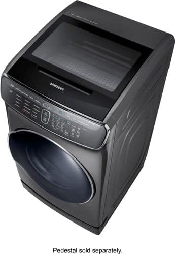 Samsung - 7.5 cu. ft. Capacity FlexDry; Electric Dryer - Fingerprint Resistant Black Stainless Steel - Alt_View_Standard_13