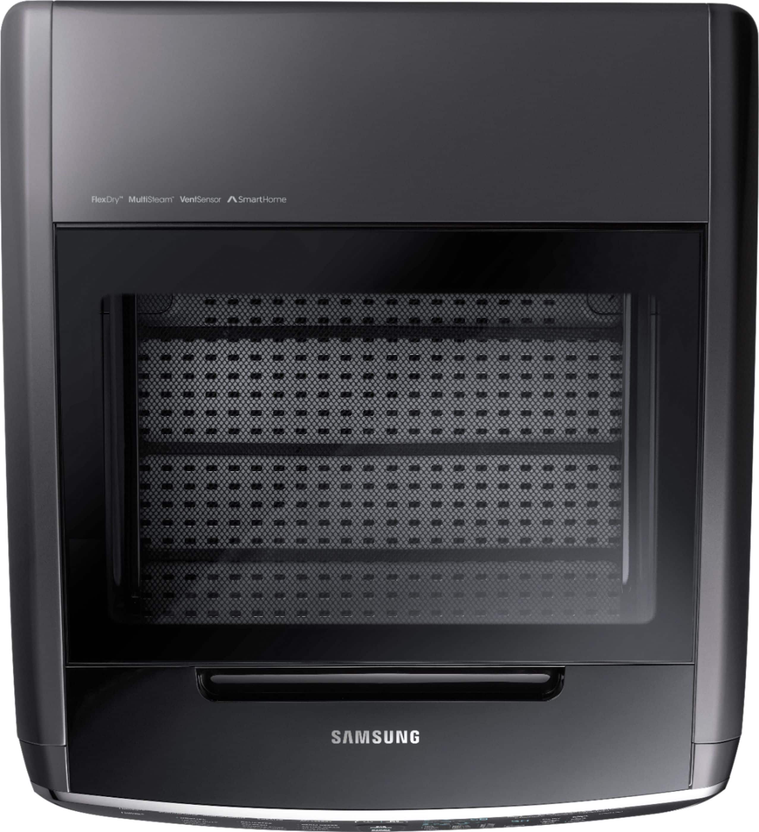 Samsung - 7.5 cu. ft. capacity 13-Cycle FlexDry Gas Dryer with MultiSteam - Fingerprint Resistant Black Stainless Steel - Alt_View_Standard_12