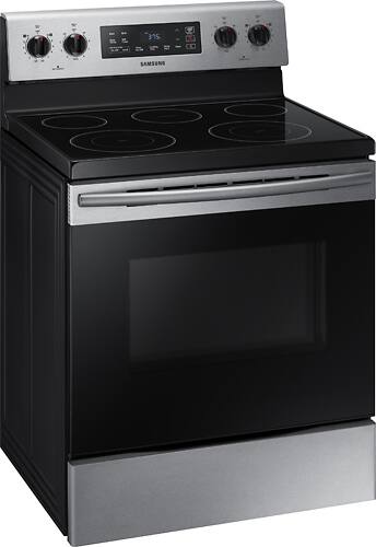 Samsung - 5.9 cu. ft. Freestanding Electric Range - Stainless steel - Angle_Standard