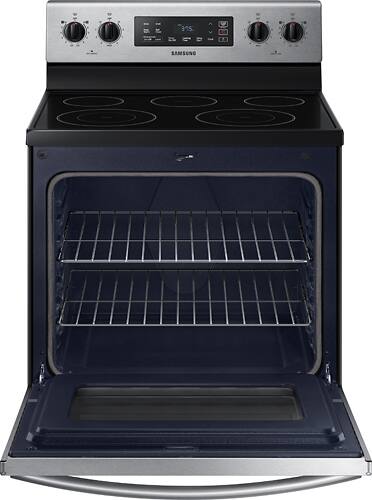 Samsung - 5.9 cu. ft. Freestanding Electric Range - Stainless steel - Alt_View_Standard_11