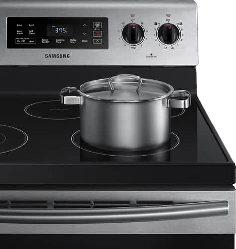 Samsung - 5.9 cu. ft. Freestanding Electric Range - Stainless steel - Alt_View_Standard_14