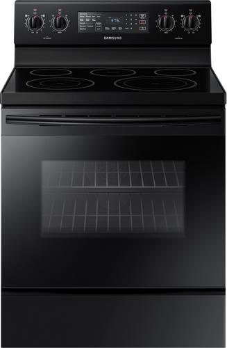 Samsung - 5.9 cu. ft. Convection Freestanding Electric Range - Black - Front_Standard