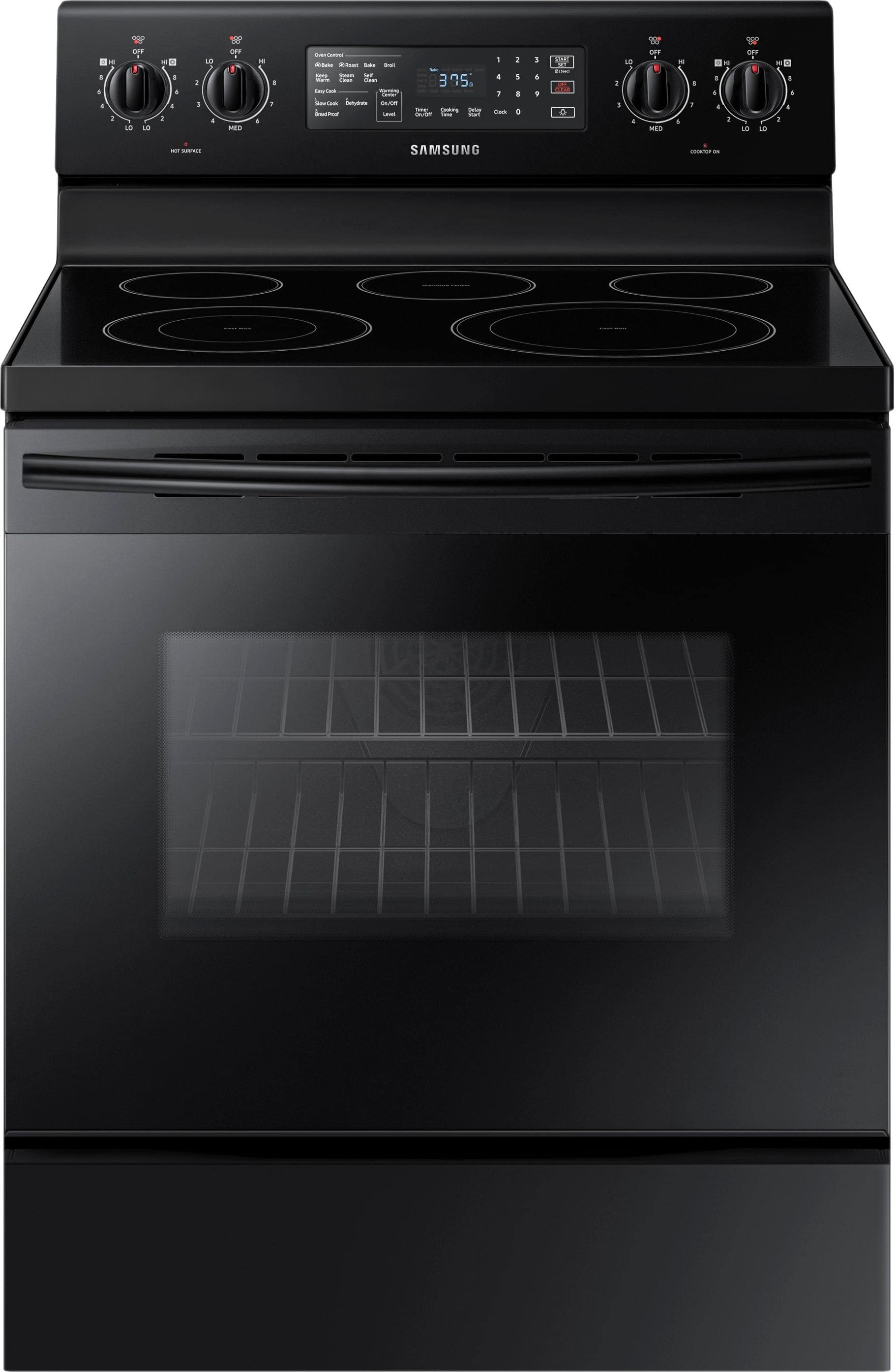 Samsung - 5.9 cu. ft. Convection Freestanding Electric Range - Black - Front_Zoom