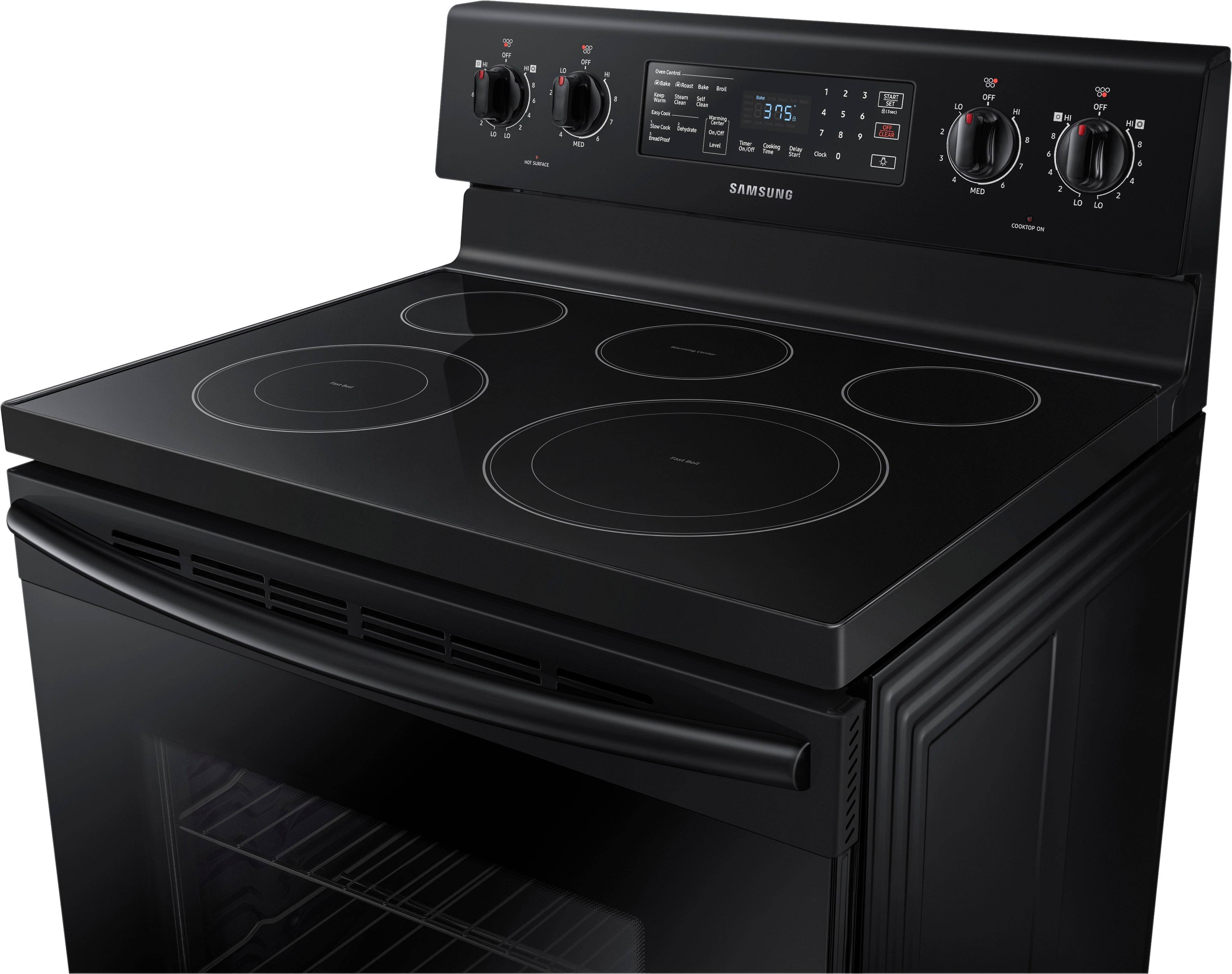 Samsung - 5.9 cu. ft. Convection Freestanding Electric Range - Black - Alt_View_Standard_14