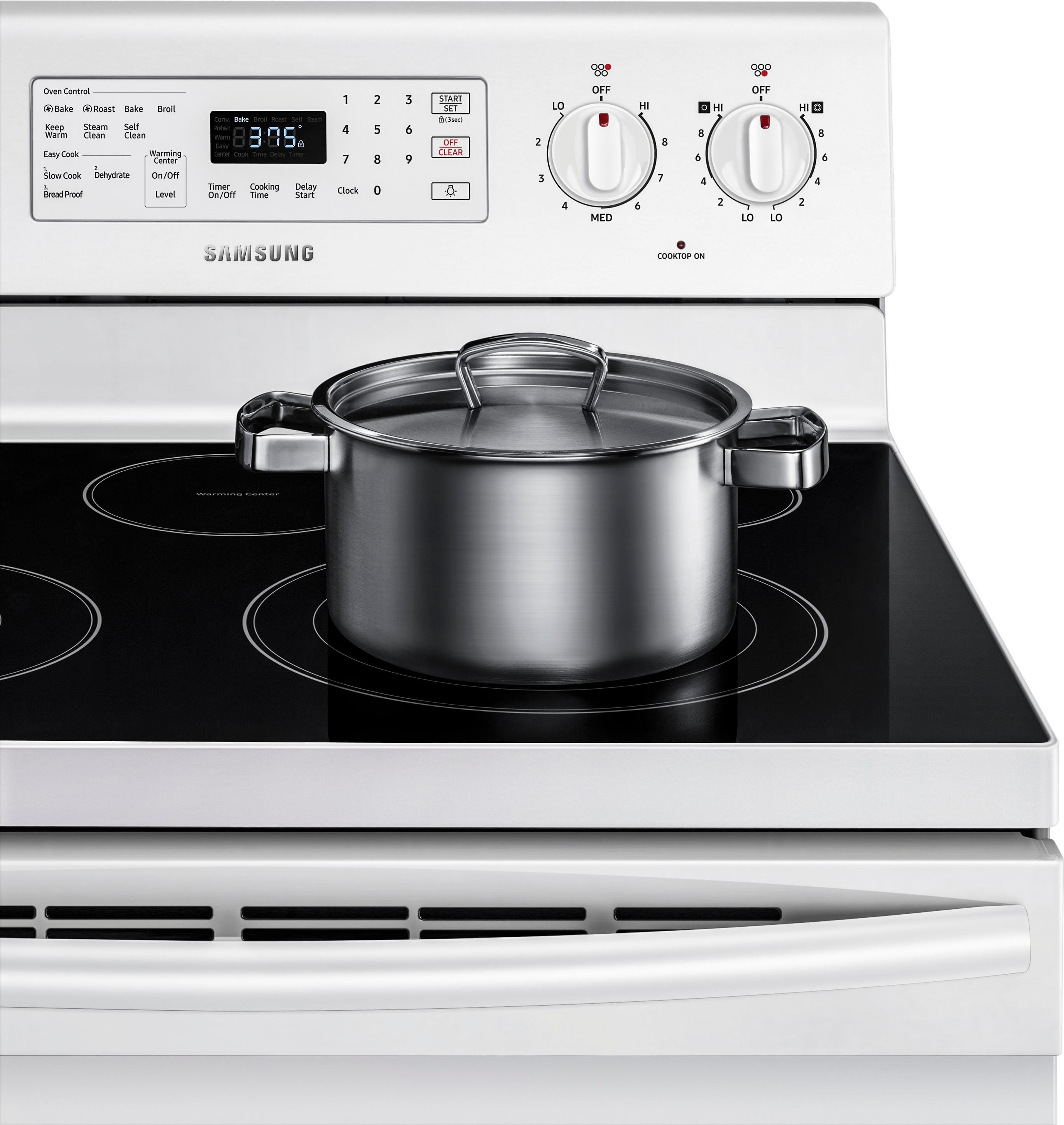 Samsung - 5.9 cu. ft. Convection Freestanding Electric Range - White - Alt_View_Standard_14