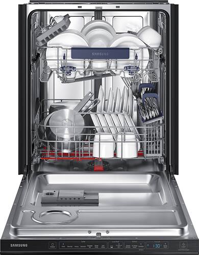 Samsung - Linear Wash 24" Top Control Tall Tub Built-In Dishwasher - Fingerprint Resistant Black Stainless Steel - Alt_View_Standard_12