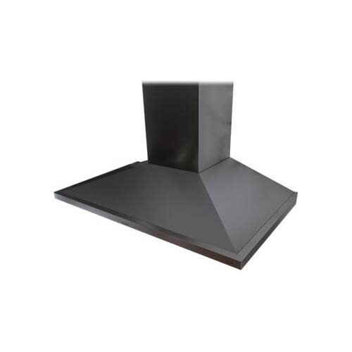 Zephyr - Essentials Europa Anzio 35" Convertible Range Hood - Black stainless steel - Front_Standard