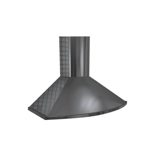 Zephyr - Essentials Europa Savona 35" Convertible Range Hood - Black stainless steel - Front_Standard