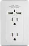 2-Outlet Surge Protector - White