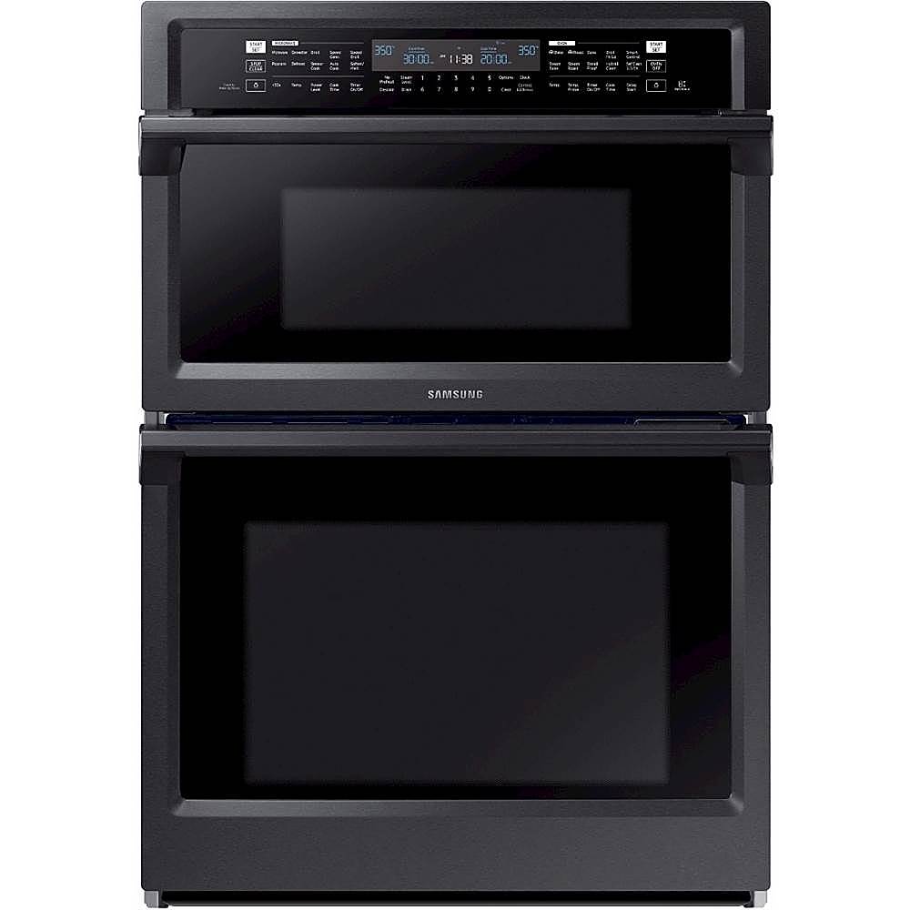 Samsung 30 quot Microwave Combination Wall Oven Fingerprint Resistant Black Stainless Steel at 