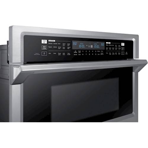 Samsung - 30" Microwave Combination Wall Oven - Stainless steel at