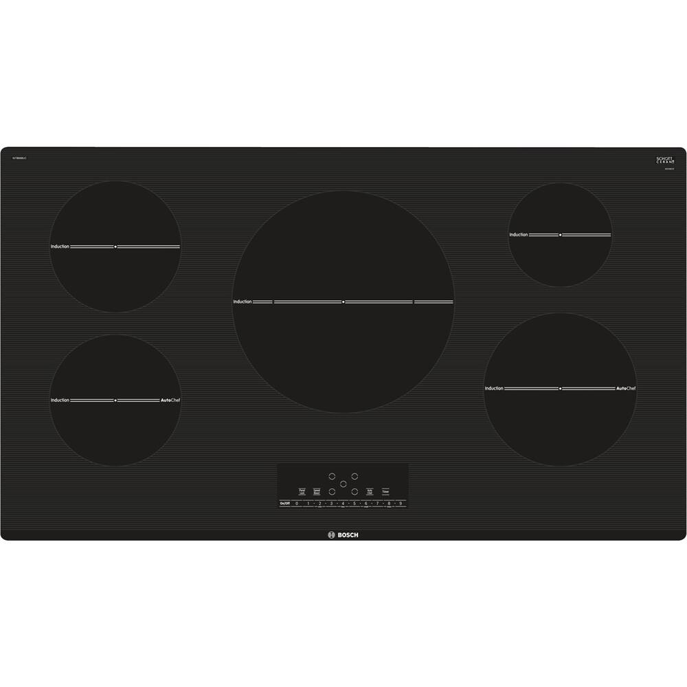 Bosch - 800 Series 36" Electric Induction Cooktop - Black - Front_Standard