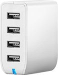 Insignia - 4-Port USB Wall Charger - White