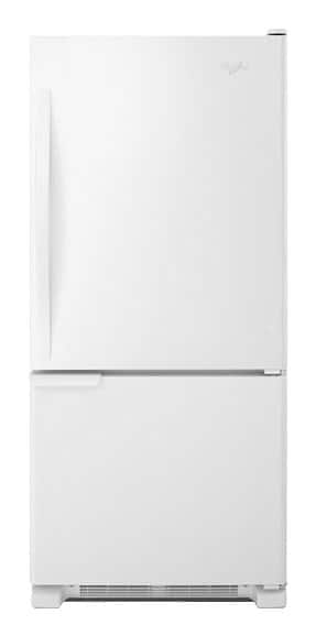Whirlpool - 18.5 Cu. Ft. Bottom-Freezer Refrigerator - White on White - Front_Standard