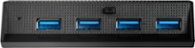 Insignia - 4-Port High Speed USB Hub for PS4 Pro and PS4 Slim - Black
