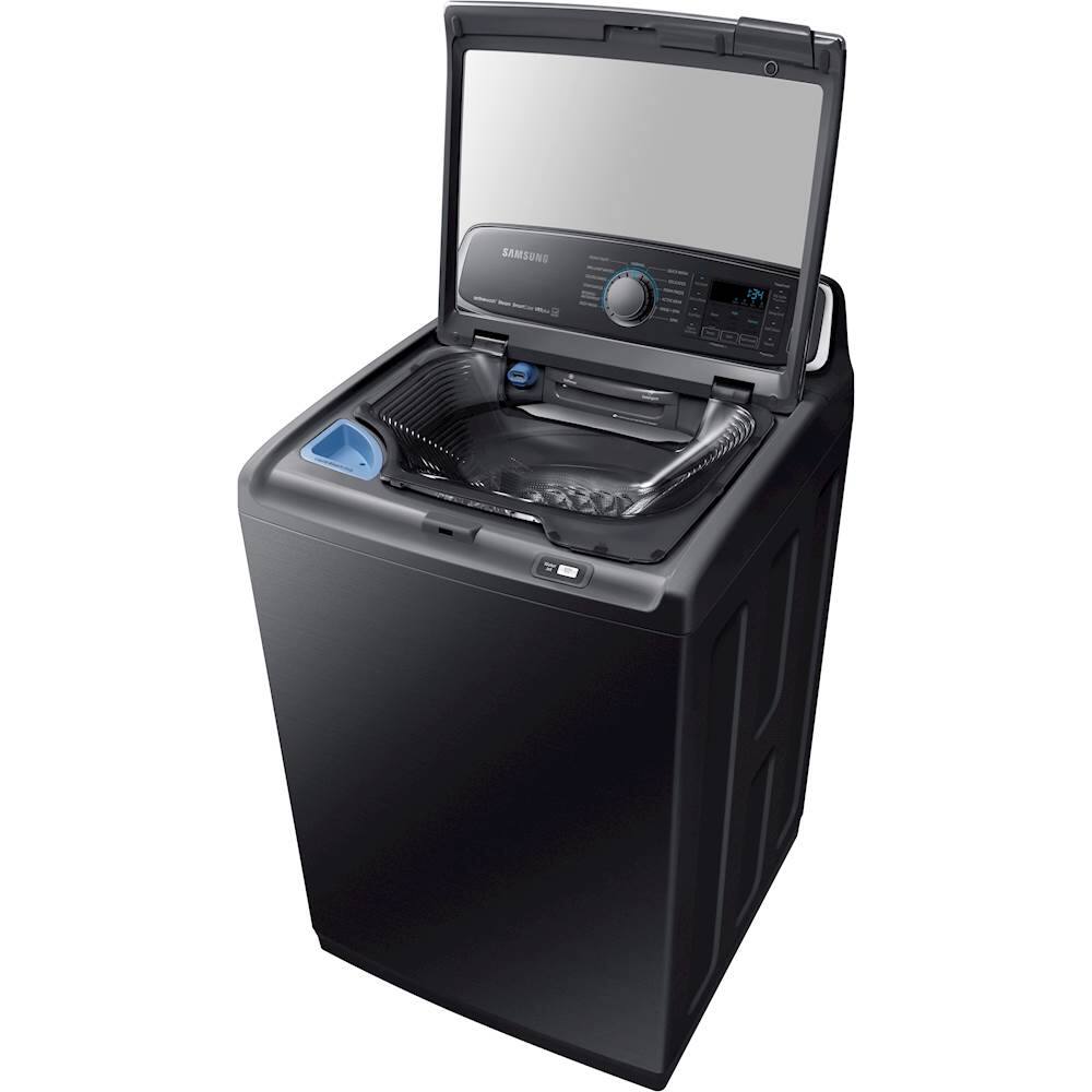 Samsung - activewash 5.2 Cu. Ft. 13-Cycle High-Efficiency Top-Loading Washer with Steam - Fingerprint Resistant Black Stainless Steel - Alt_View_Standard_12