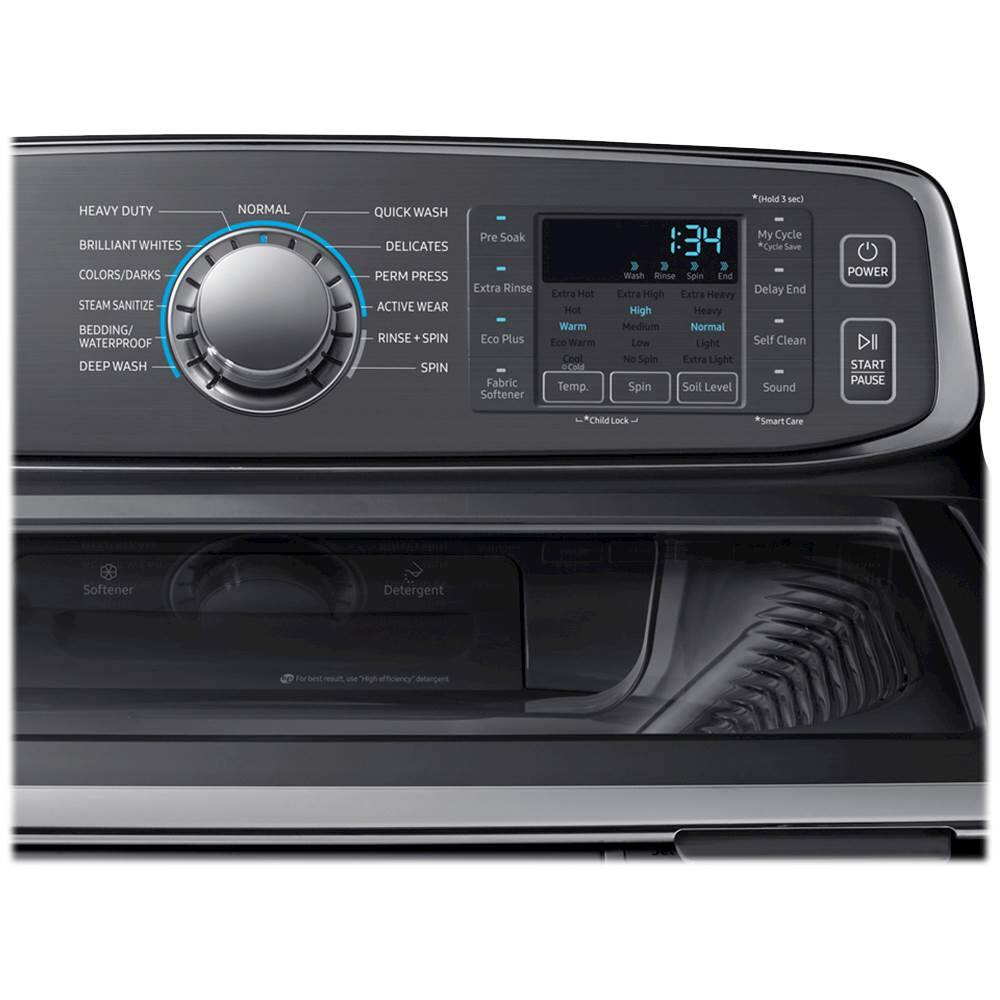 Samsung - activewash 5.2 Cu. Ft. 13-Cycle High-Efficiency Top-Loading Washer with Steam - Fingerprint Resistant Black Stainless Steel - Alt_View_Standard_1