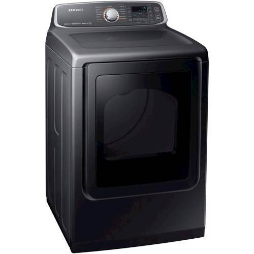 Samsung - Samsung 7.4 cu. ft. Capacity Gas Dryer - Fingerprint Resistant Black Stainless Steel - Angle_Standard