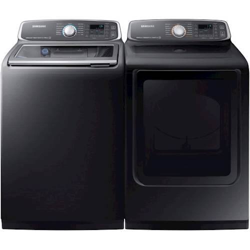 Samsung - Samsung 7.4 cu. ft. Capacity Gas Dryer - Fingerprint Resistant Black Stainless Steel - Alt_View_Standard_1