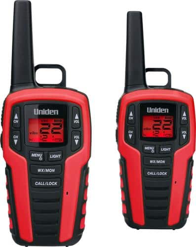 Uniden - GMRS 32-Mile, 22-Channel GMRS 2-Way Radios (Pair) - Red/black