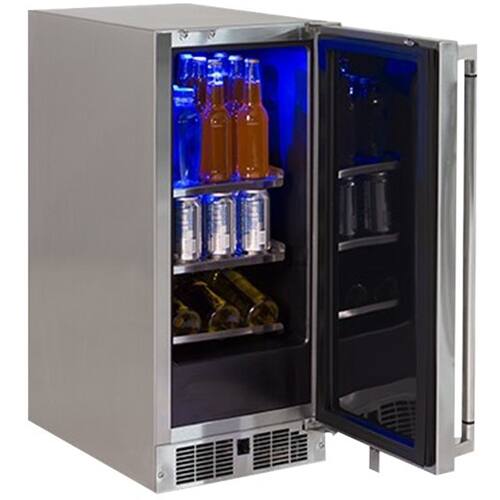 Lynx - Professional 2.7 Cu. Ft. Built-In Mini Fridge - Stainless steel - Front_Standard
