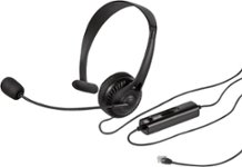 Insignia - Landline Hands-Free Headset with RJ-9 Connection - Black
