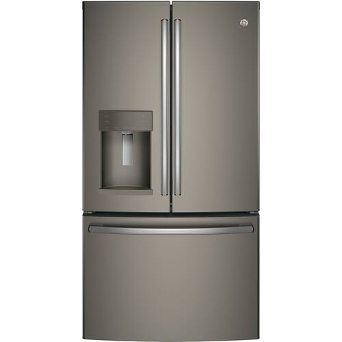 GE - 27.8 Cu. Ft. French Door Refrigerator - Slate - Front_Standard