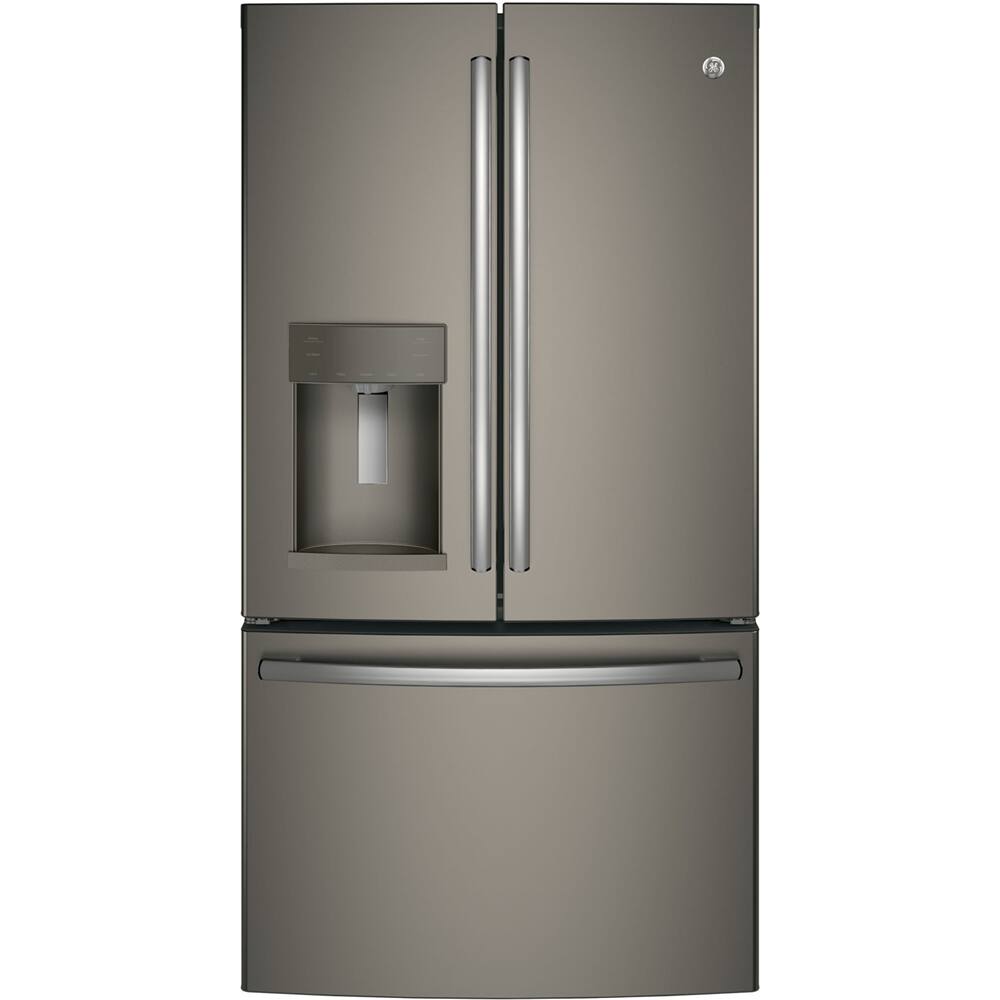 GE - 27.8 Cu. Ft. French Door Refrigerator - Slate - Front_Zoom