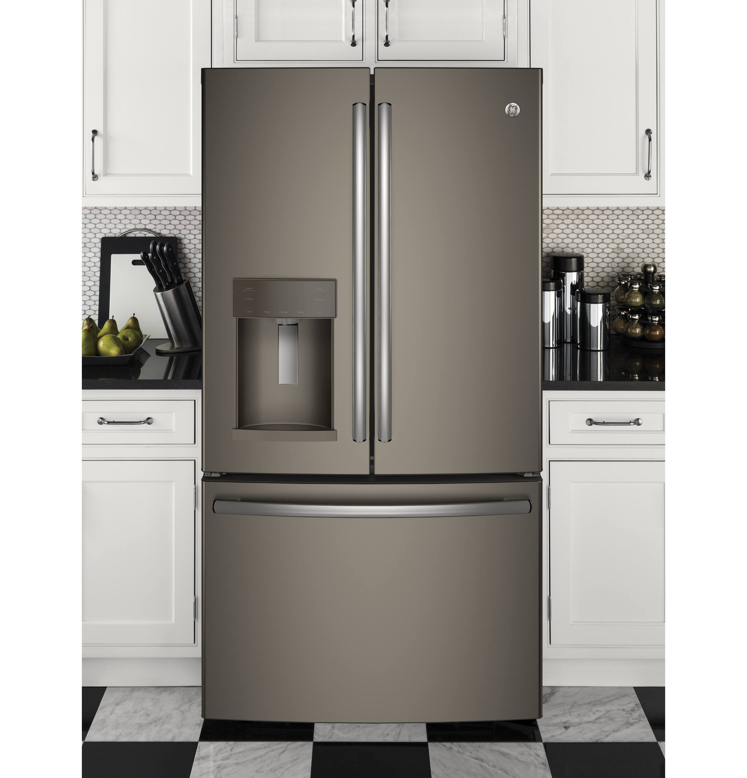 GE - 27.8 Cu. Ft. French Door Refrigerator - Slate - Alt_View_Standard_16