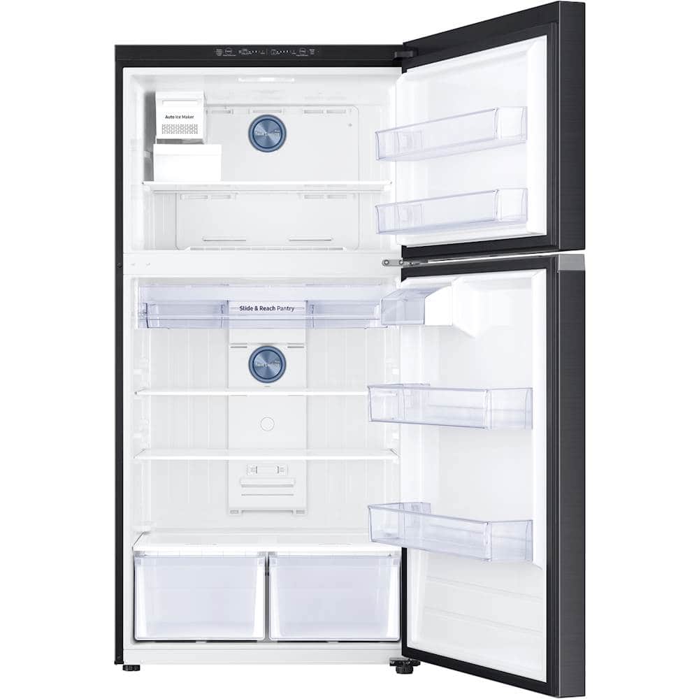 Samsung - 21.1 Cu. Ft. Top-Freezer Refrigerator - Fingerprint Resistant Black Stainless Steel - Alt_View_Standard_11