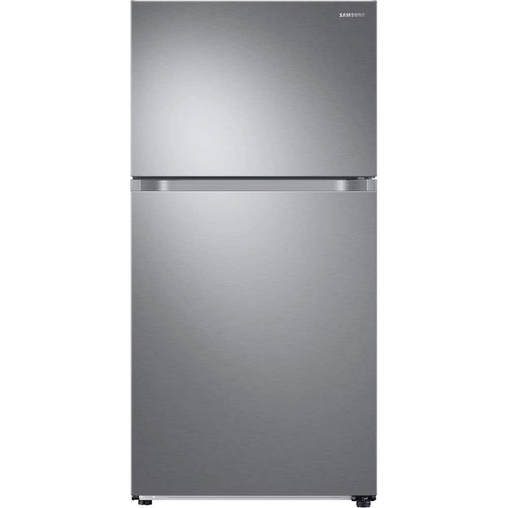 Samsung - 21.1 Cu. Ft. Top-Freezer Refrigerator - Fingerprint Resistant Stainless Steel - Front_Zoom
