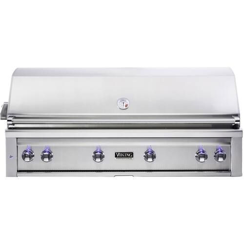 Viking - Professional 5 Series 54" Built-In Gas Grill - Stainless Steel - Angle_Standard