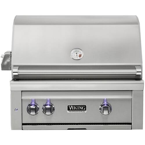 Viking - Professional 5 Series 30" Built-In Gas Grill - Stainless Steel - Angle_Standard
