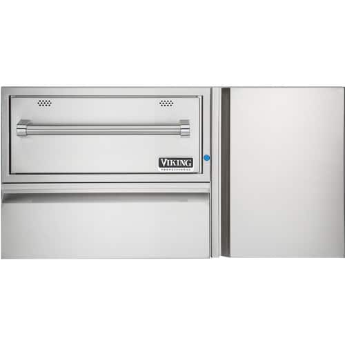 Viking - Professional 5 Series 42" Warming Drawer - Stainless steel - Front_Standard