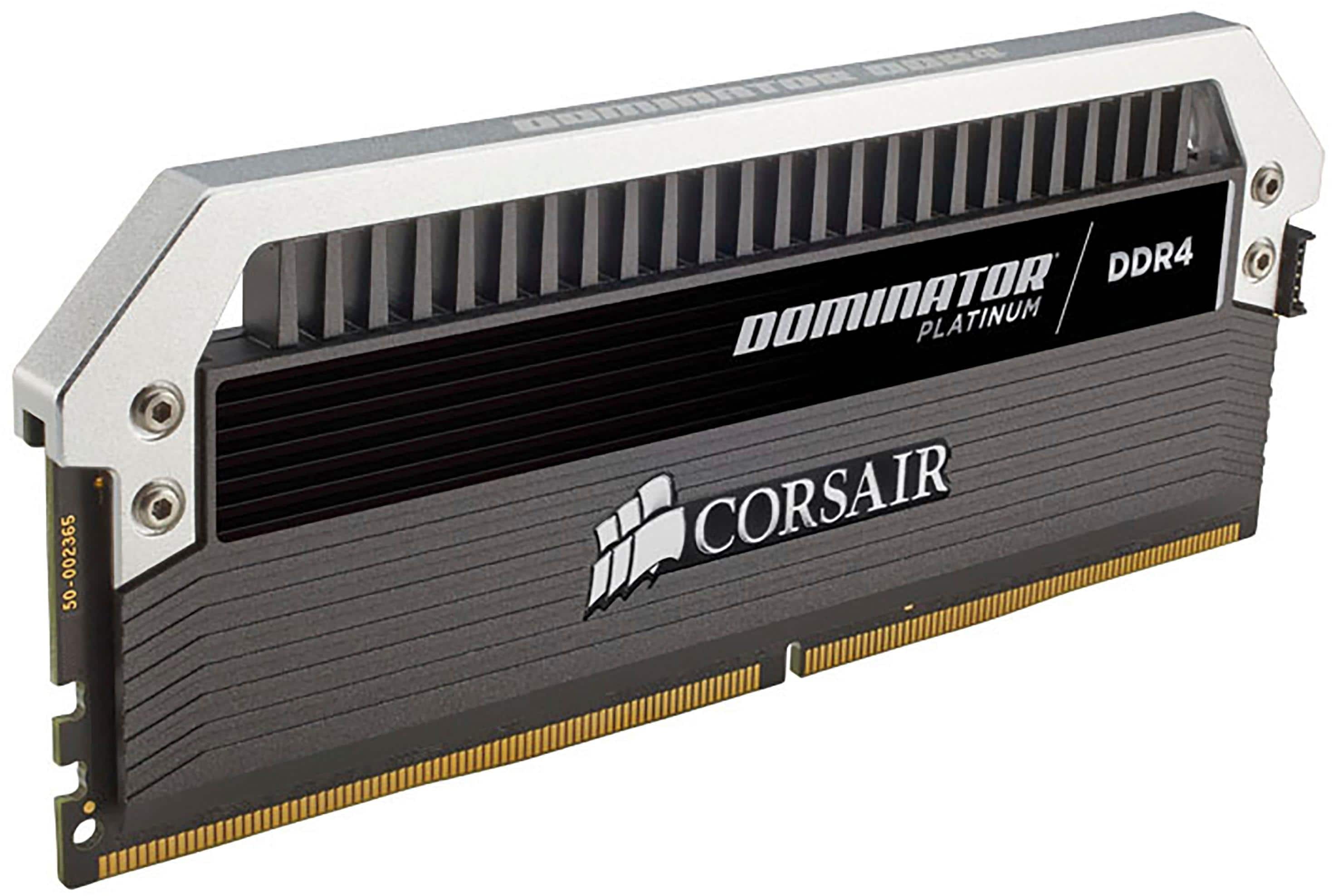 CORSAIR - DOMINATOR PLATINUM 32GB (2PK 16GB) 3.0GHz DDR4 Desktop Memory with DHX cooling - Black/silver