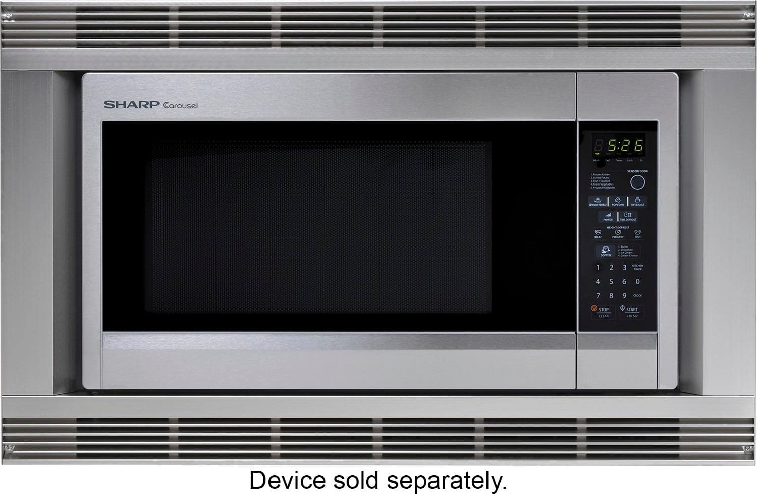Sharp - 30" Trim Kit for Sharp R-651ZS Microwave - Silver - Front_Standard