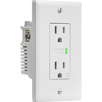 Insignia 2 Outlet In Wall Surge Protector White