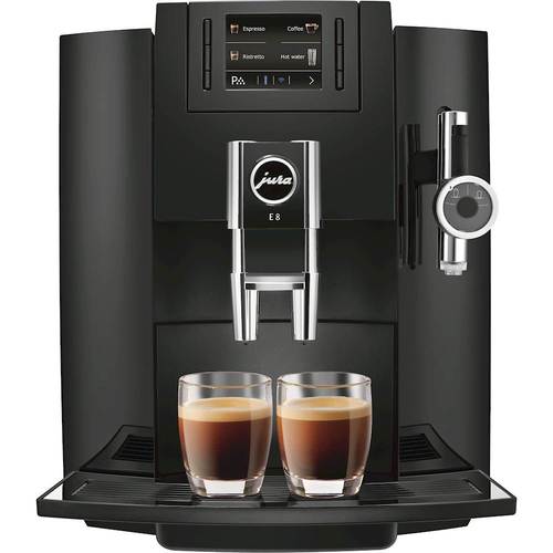 jura - E8 Espresso Maker/Coffee Maker - Piano Black - Front_Standard