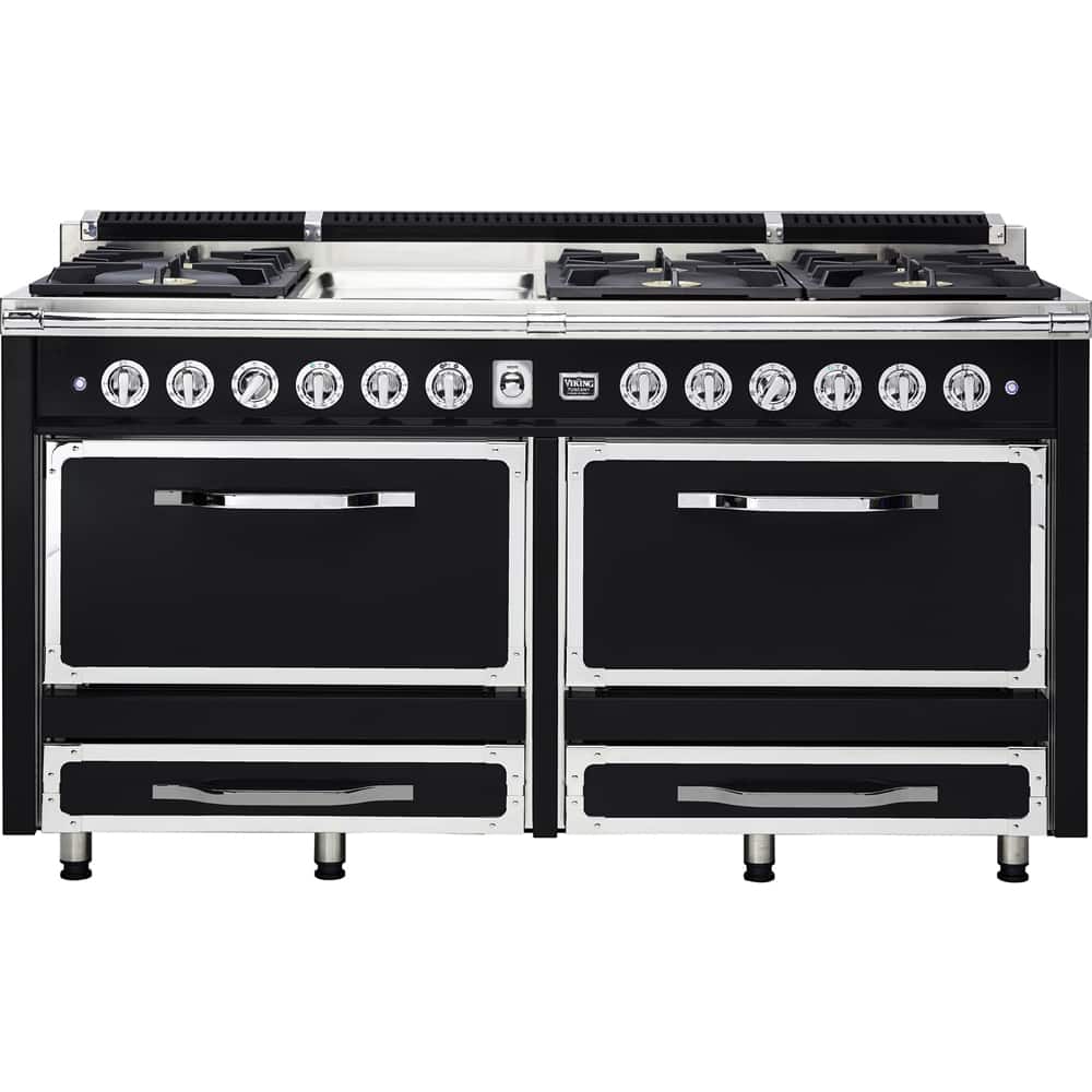 Viking Freestanding Double Oven Dual Fuel Convection Range Graphite