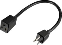 Insignia - 1' Extension Power Cord - Black
