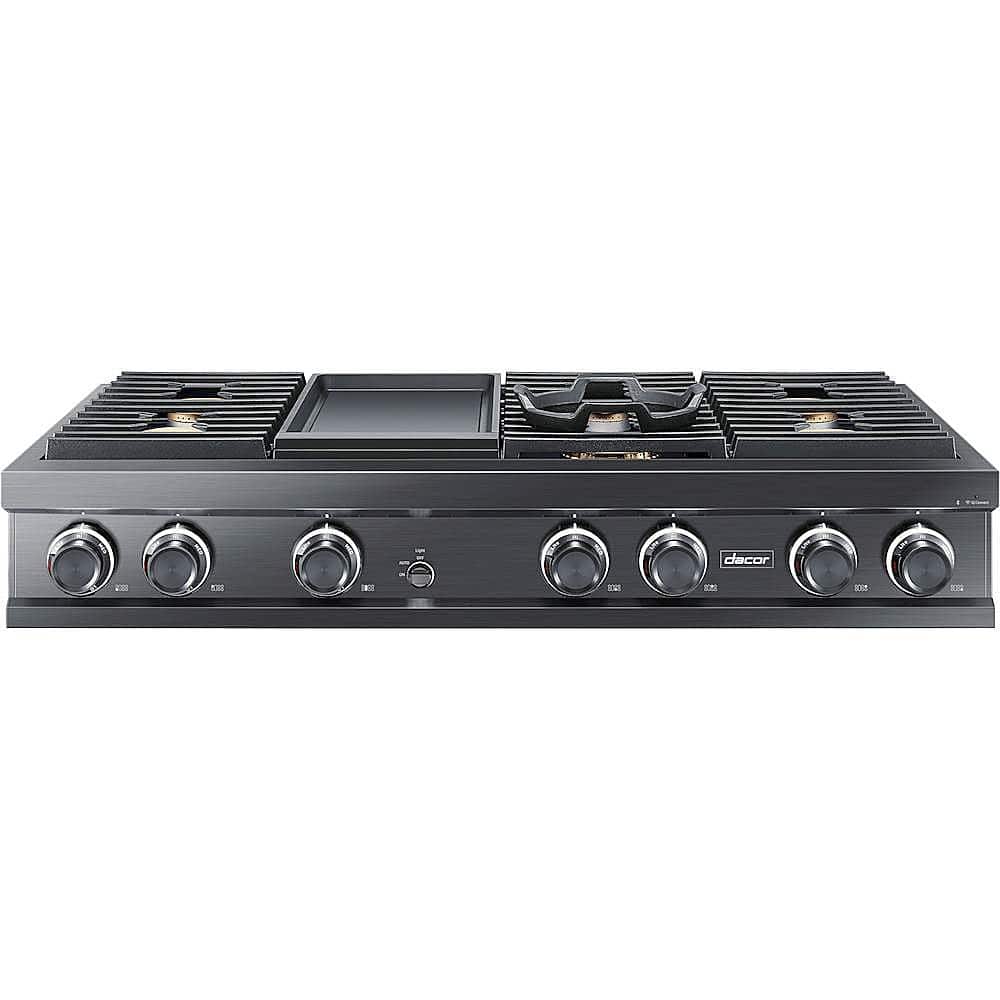 Dacor Modernist 48 Built In Gas Cooktop Graphite Stainless Dacor Modernist 48 Built In Gas Cooktop Graphite Stainless Steel Front Zoom