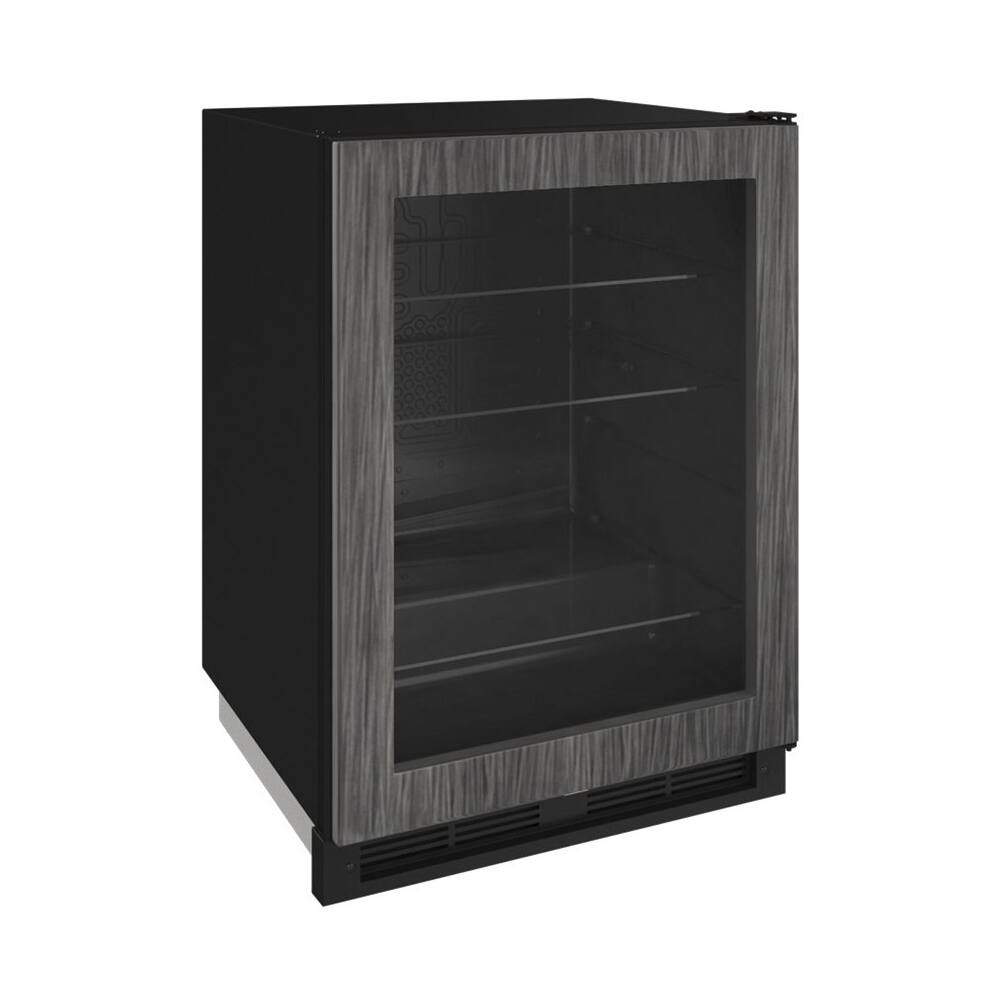 U-Line - 1000 Series 5.4 Cu. Ft. Built-In Mini Fridge - Gray - Front_Zoom