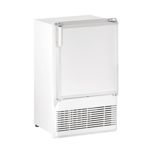 U-Line - Marine Series 14" 22.9-Lb. Built-In Icemaker - White - Front_Standard