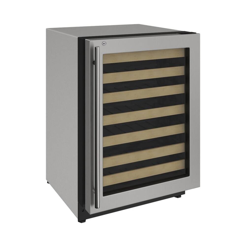 U-Line - 2000 Series 43-Bottle Built-In Wine Cooler - Stainless steel - Front_Zoom