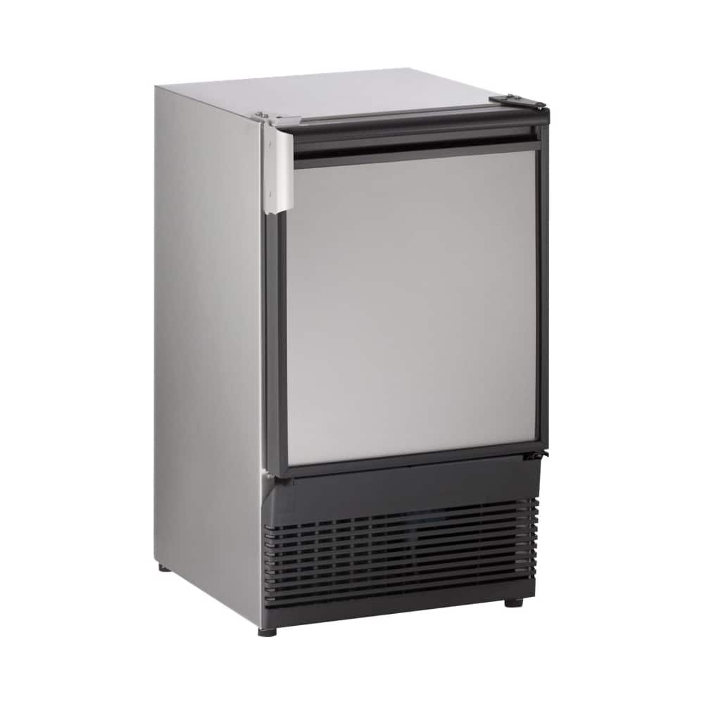 U-Line - Marine Series 14.9" 24.9-Lb. Freestanding Icemaker - Stainless solid - Front_Zoom