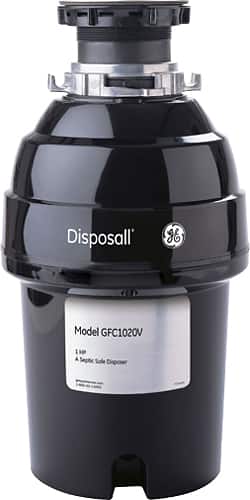GE - 1 HP Disposer - Black - Front_Standard