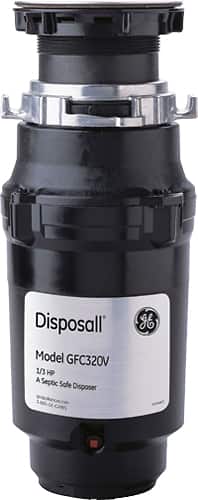 GE - 1/3 HP Disposer - Black - Front_Standard