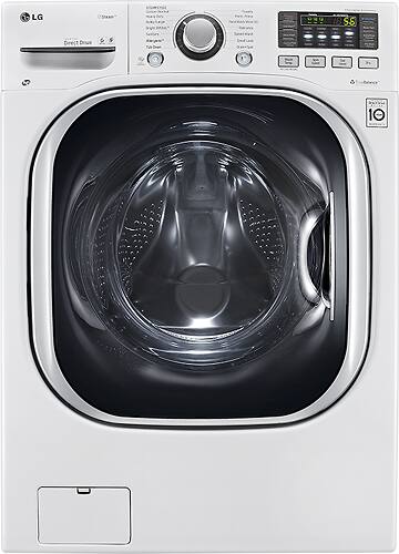 LG - 4.3 Cu. Ft. 14-Cycle Washer and 8-Cycle Dryer Electric Combo - White - Front_Standard