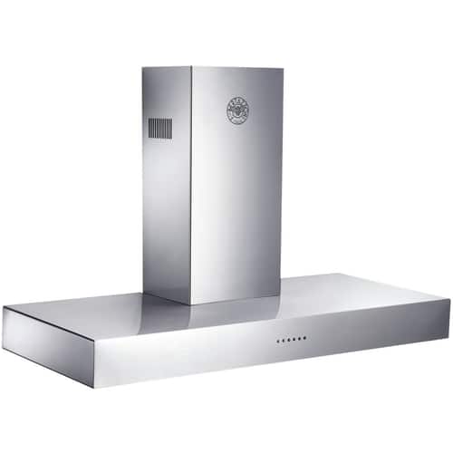 Bertazzoni - Design Series 48" Convertible Range Hood - Stainless steel - Front_Standard