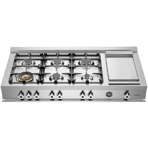 Bertazzoni Professional Series 47.6" Gas Cooktop Stainless steel at